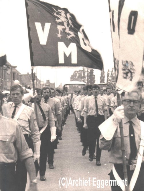 De VMO'ers marcheerden veel in de jaren '70.O.m. in de Voerstreek