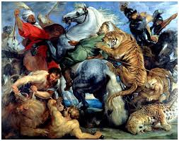 Rubens: "La chasse au tigre, au lion et au léopard". Vers 1616