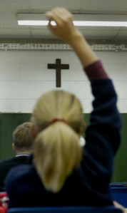 Debat sur la  neutralite de l ecole; Photo Alain Dewez