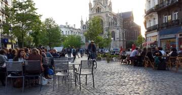 Parvis de Saint-Gilles juillet 2015