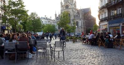 Parvis de Saint-Gilles juillet 2015