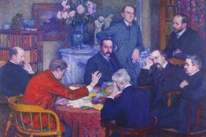 "La lecture par Emile Verhaeren", Théo Van Rysselberghe, 1903